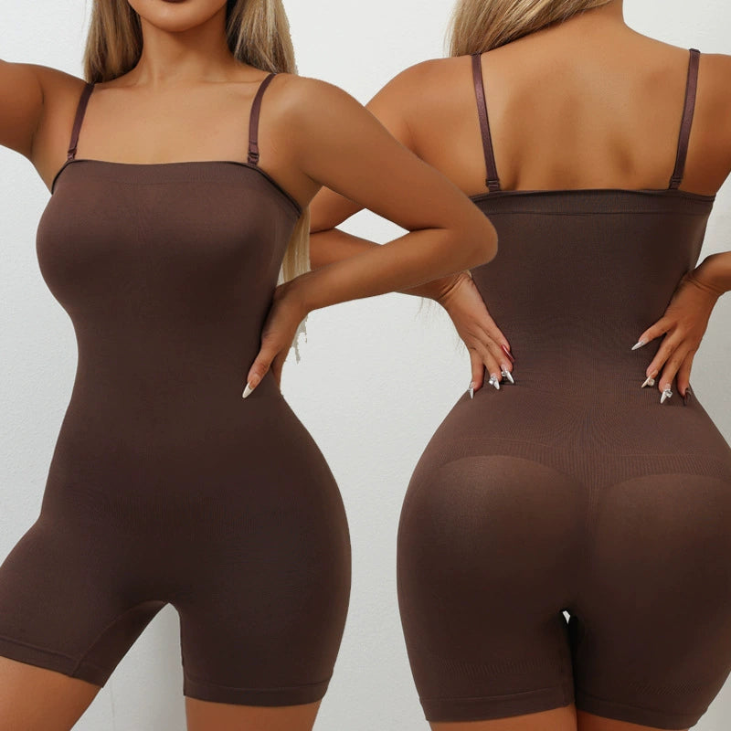 WOMENS SEAMLESS BODY SHAPER WITH REMOVABLE STRAP