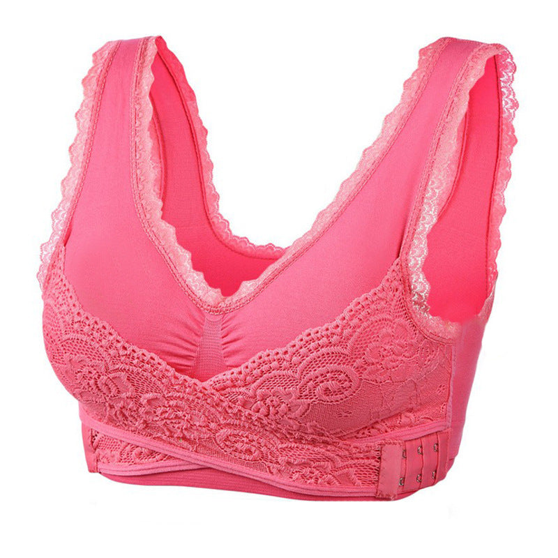 Comfy Corset Adjustable Bra Front Cross Side Buckle Lace Bras