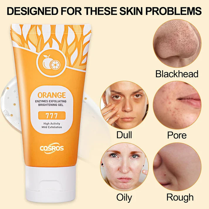 Orange Exfoliating Gel Facial Cleansing Whole Body Scrub Dead Skin Custard