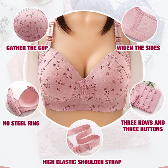 2024 Large size thin underwear anti-sagging bra