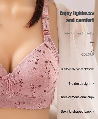 2024 Large size thin underwear anti-sagging bra
