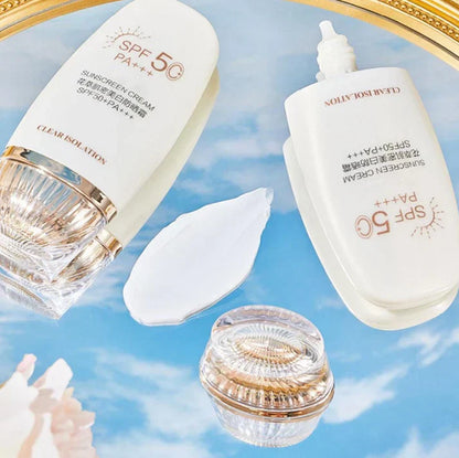 Flower Extract Skin Brightening Sunscreen Cream SPF50+