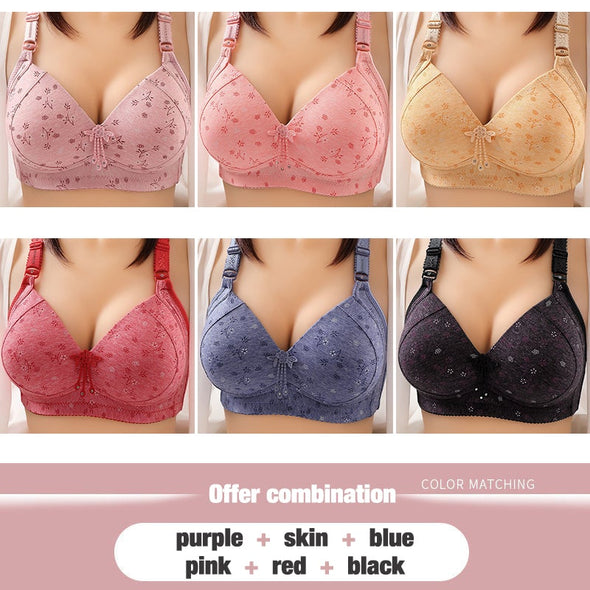 2024 Large size thin underwear anti-sagging bra