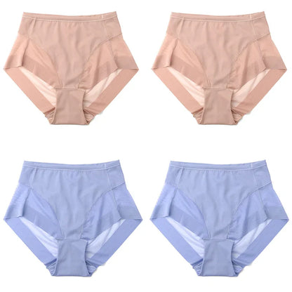 High Waist Ice Silk Seamless Shaping Briefs