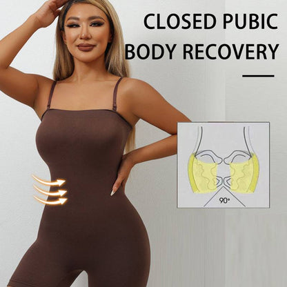 WOMENS SEAMLESS BODY SHAPER WITH REMOVABLE STRAP