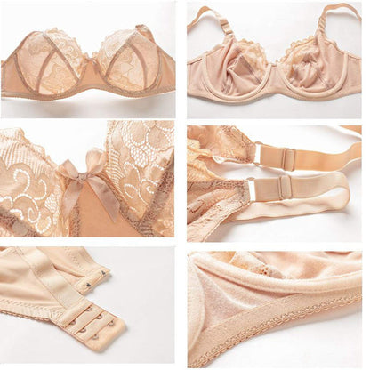 2022 Womens plus size sexy hollow lace bra