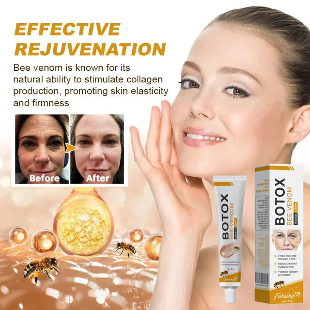 ✨Bee venom facial care ✨Smooth the Look of Wrinkles in 2 minutes — Fast, effective anti-ageing serum — save time and money
