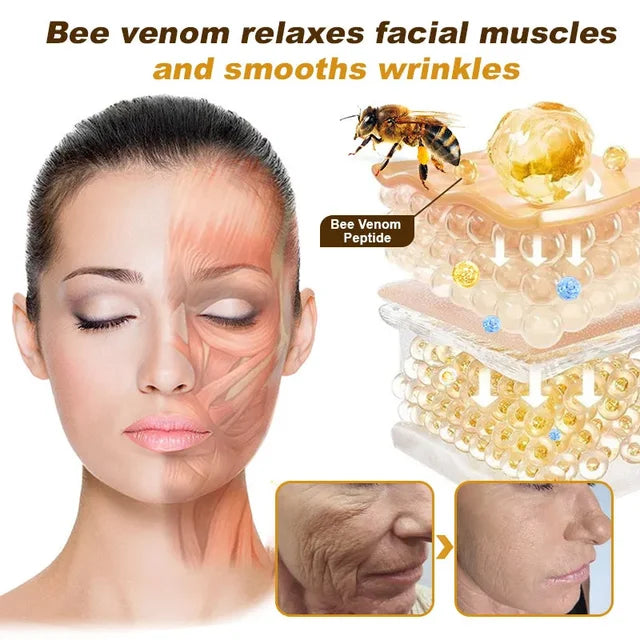 ✨Bee venom facial care ✨Smooth the Look of Wrinkles in 2 minutes — Fast, effective anti-ageing serum — save time and money