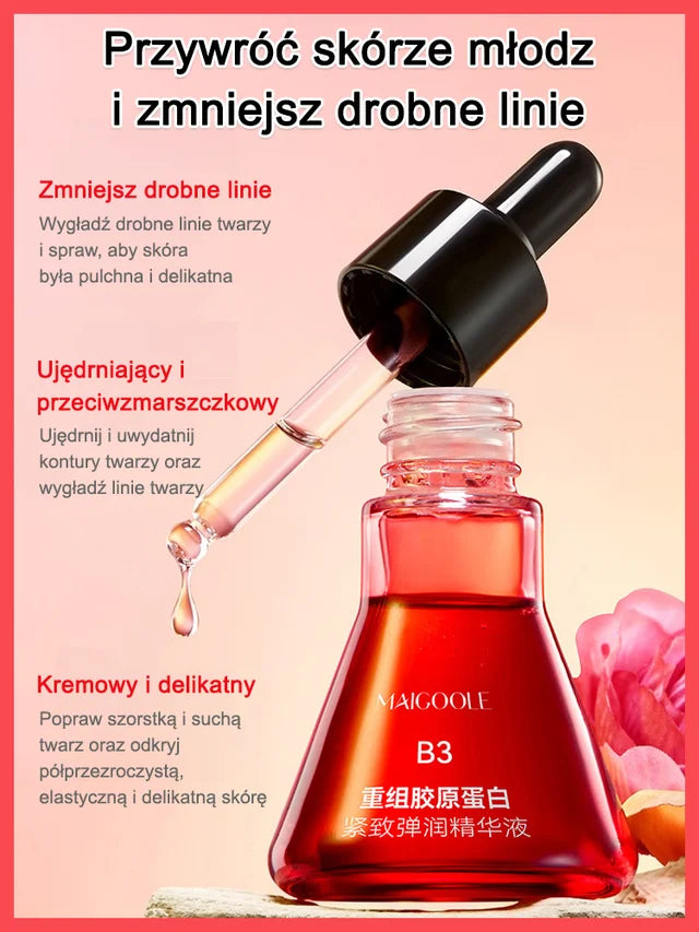 Anti-wrinkle serum with recombinant collagen
