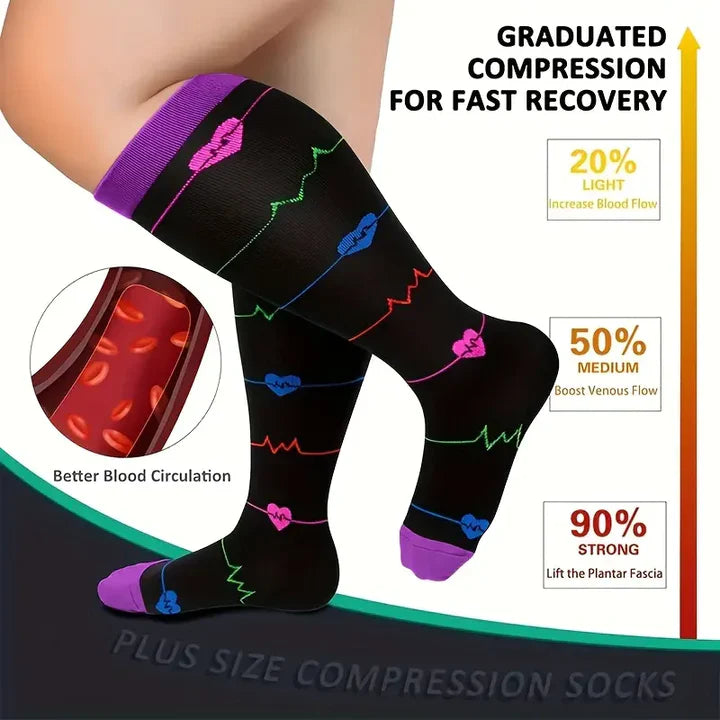 2025 Printed Compression Socks For Men Women