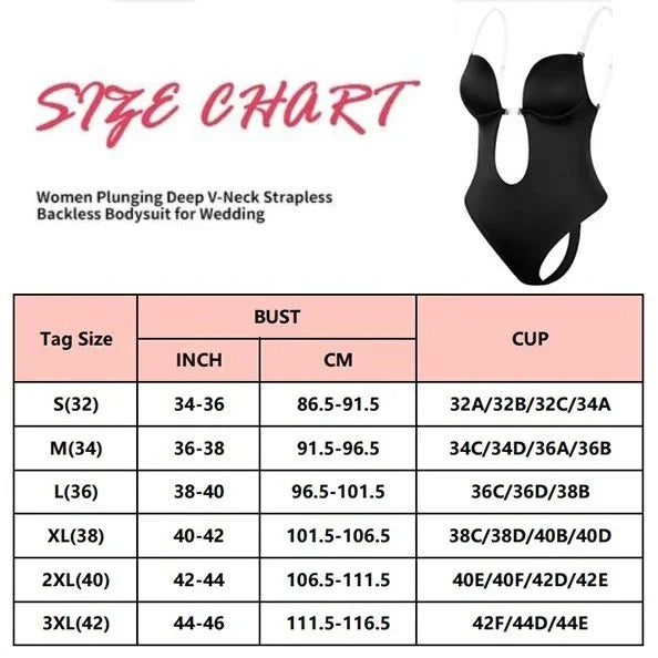 2023  Plunge Backless Body Shaper Bra