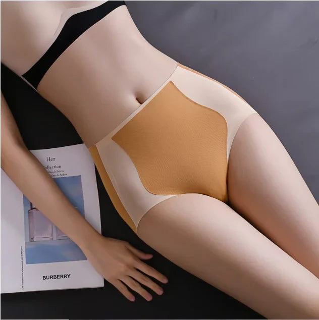 COLOR BLOCK TRACELESS HIP LIFTING SHAPING PANTIES