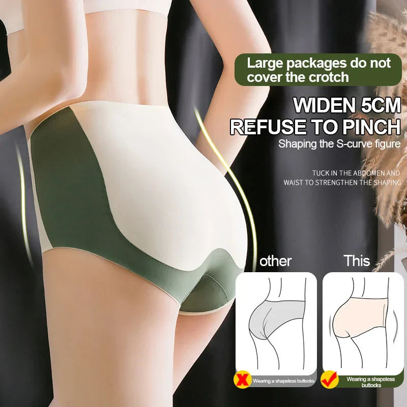 COLOR BLOCK TRACELESS HIP LIFTING SHAPING PANTIES