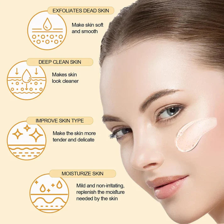 Orange Exfoliating Gel Facial Cleansing Whole Body Scrub Dead Skin Custard