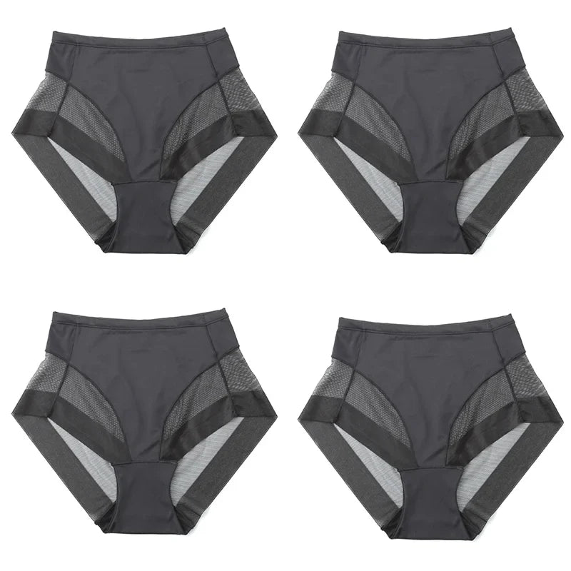 High Waist Ice Silk Seamless Shaping Briefs