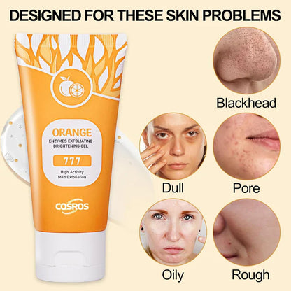 Orange Exfoliating Gel Facial Cleansing Whole Body Scrub Dead Skin Custard