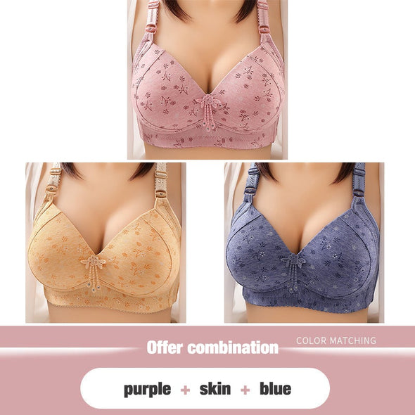 2024 Large size thin underwear anti-sagging bra